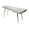 Homeroots 29.5 x 67.5 x 35.5 in. Funky Silver Wing Desk 389427 - alternate 1